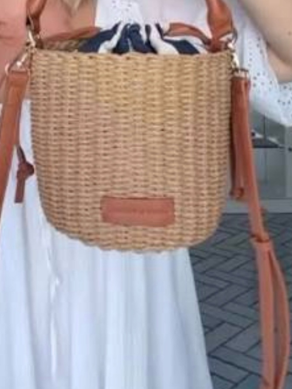 Poppy and peonies Capri Bucket Bag